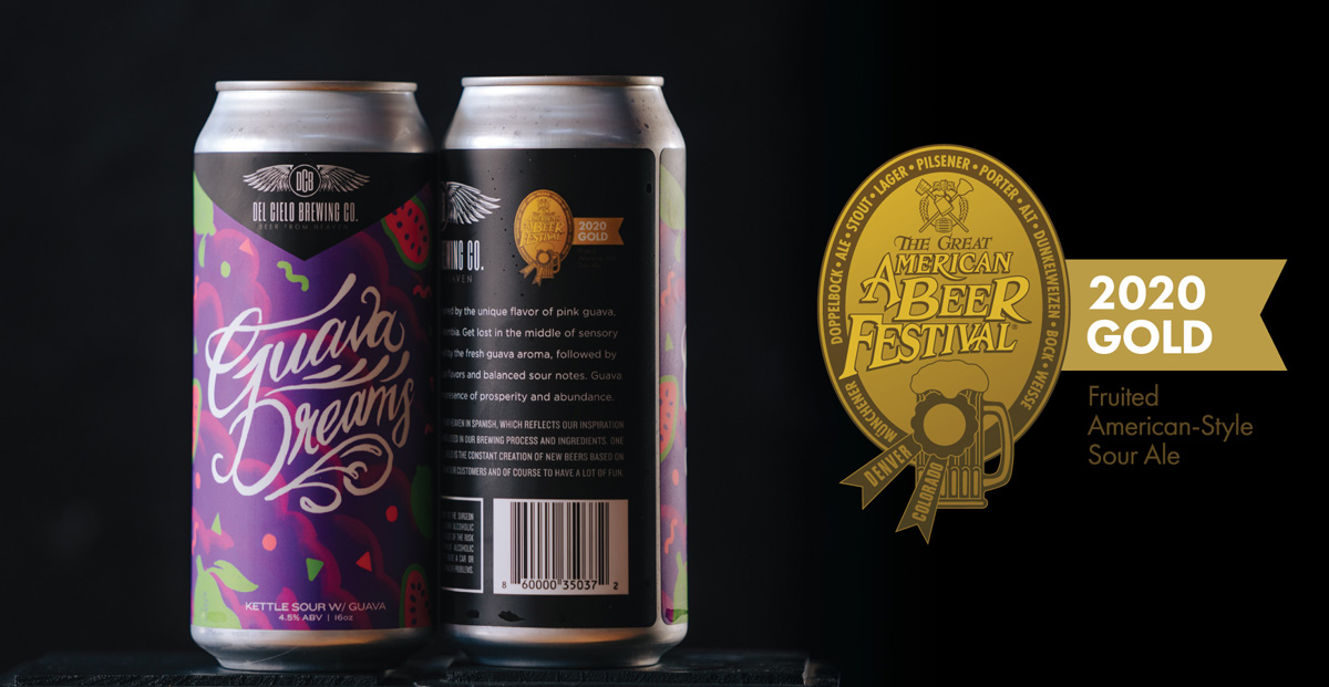 Del Cielo Brewery guava dreams gold award