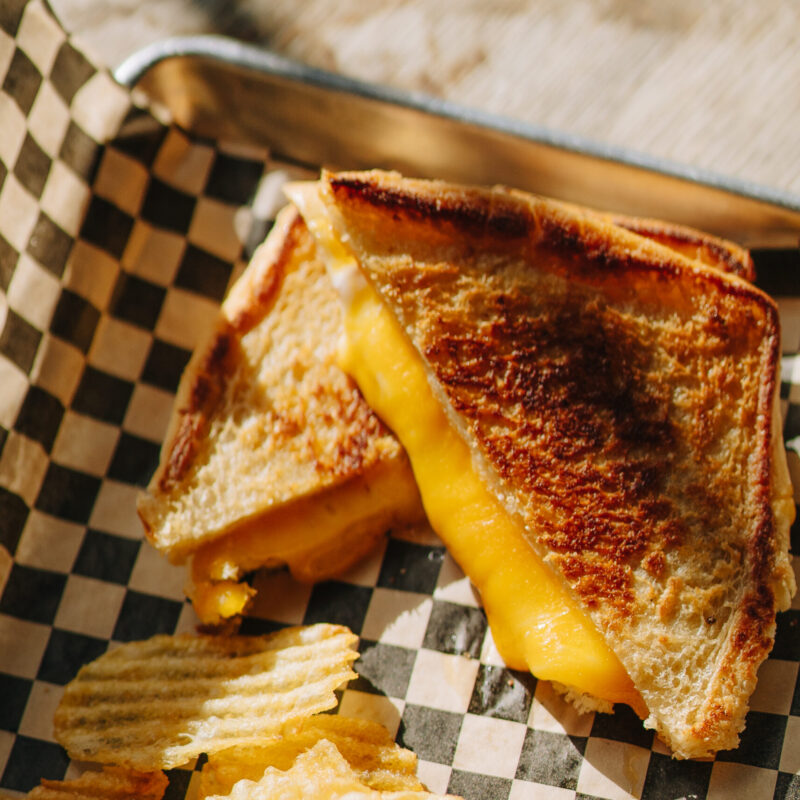 Del Cielo Brewery grilled cheese