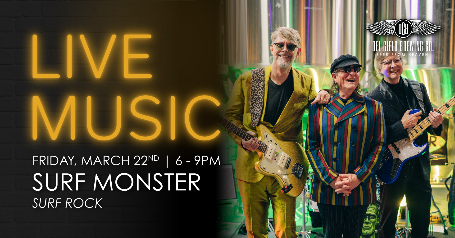 Surf Monster live music march 22nd