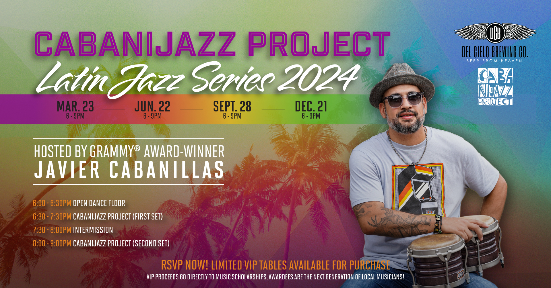 Cabanijazz Project Jazz Series Poster with schedule of events.
