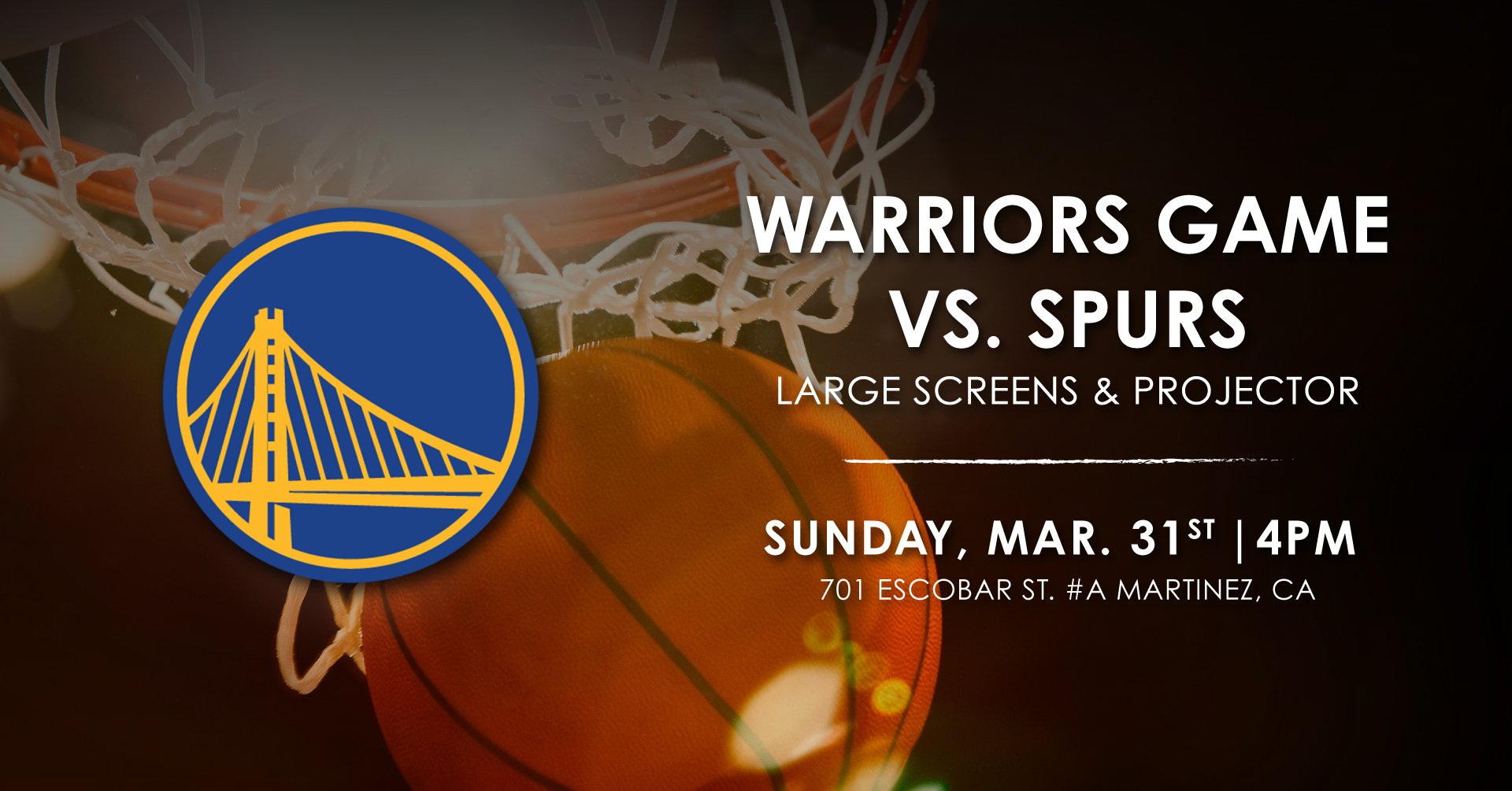 warriors game viewing on projector