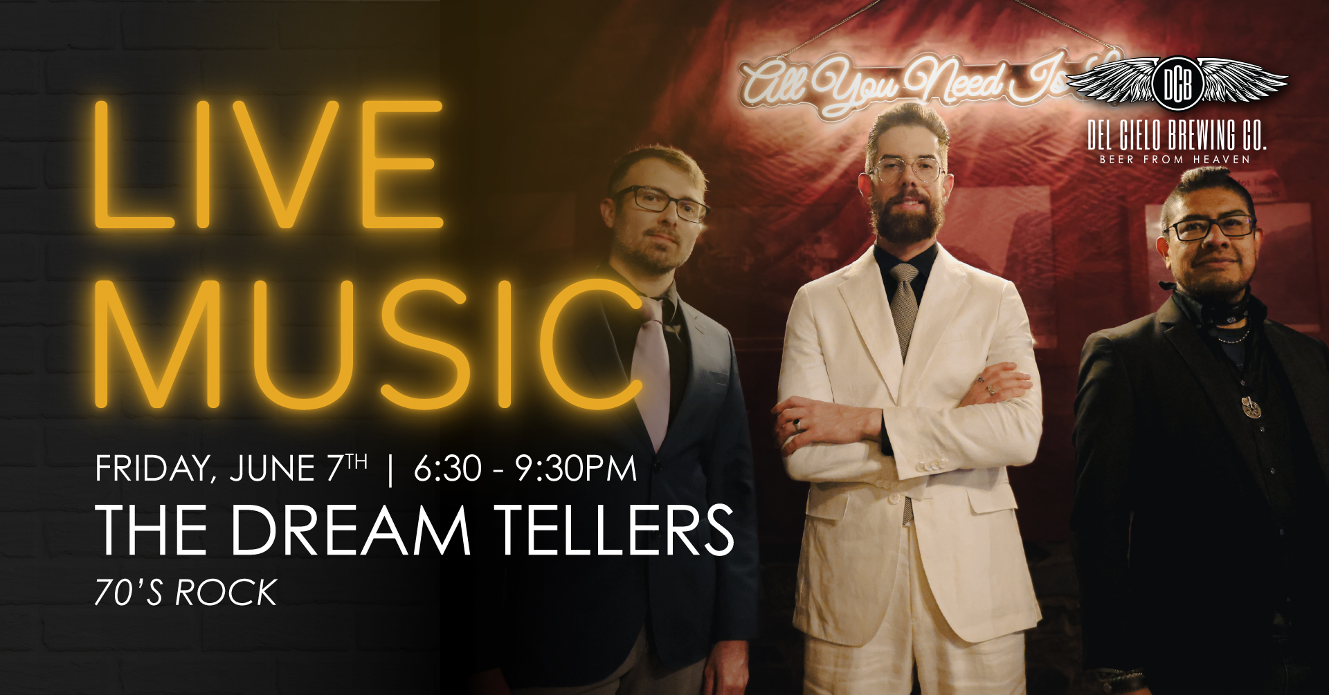 live music the dream tellers 70s rock