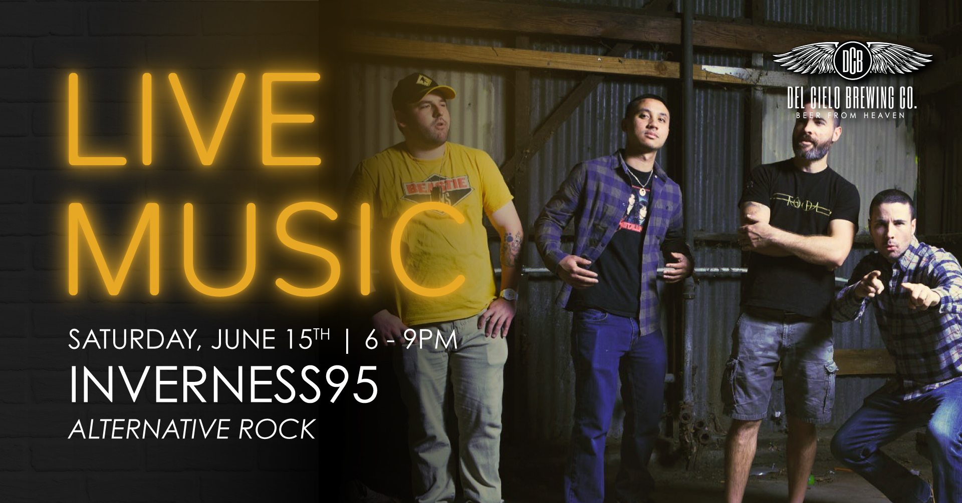 live music inverness95 alternative rock june 15th 6-9PM