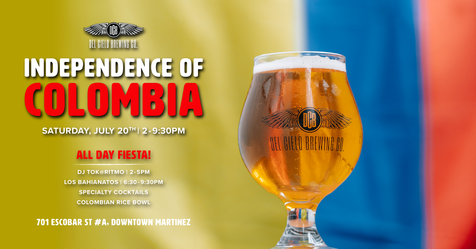 independence of colombia all day fiesta july 20th 2 - 9:30PM