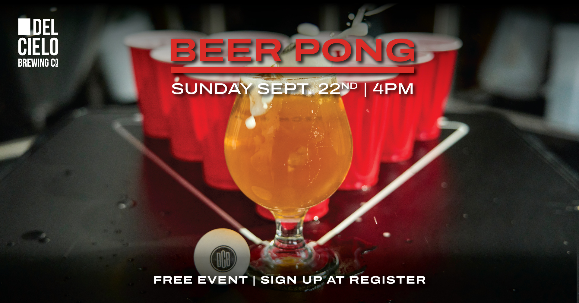 beer pong tournament sept 22nd 4pm in taproom