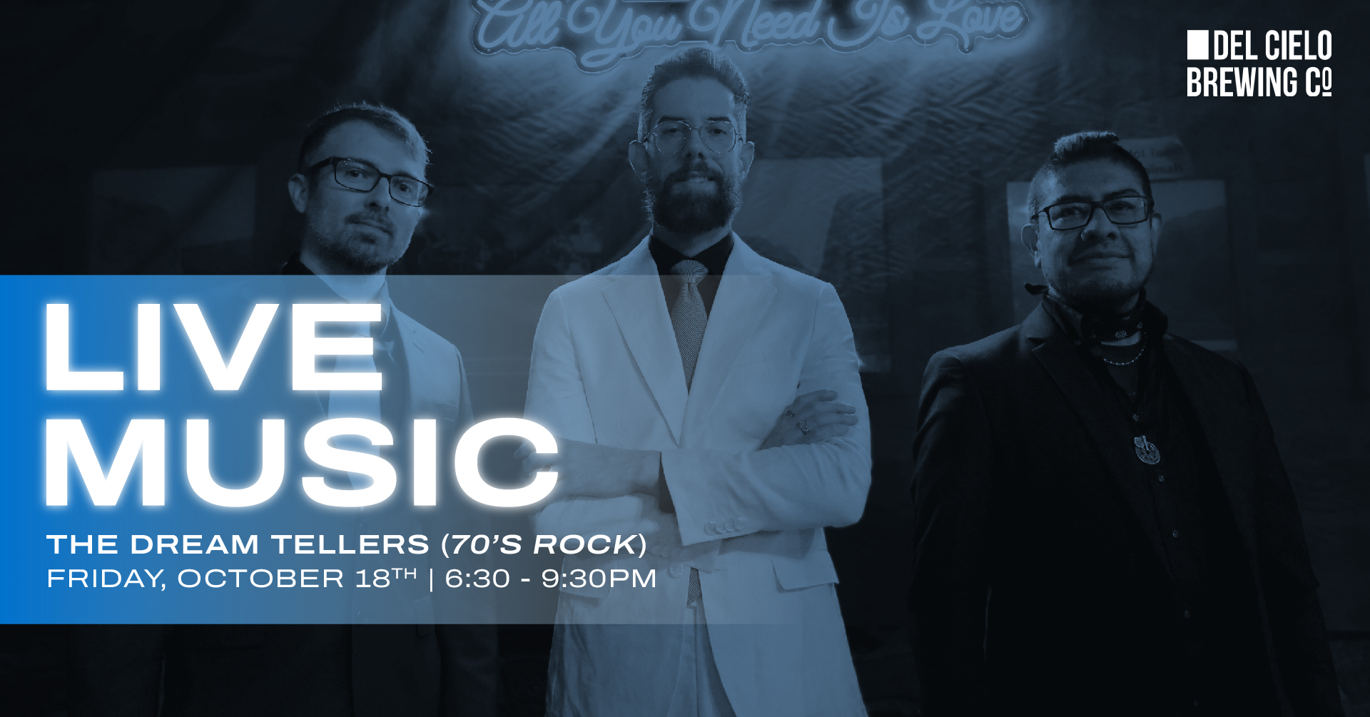 the dream tellers 70s rock live music 6:30PM