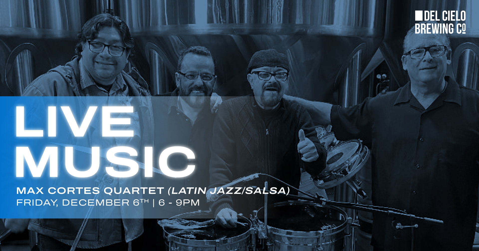 live music max cortes latin jazz/salsa 12/6