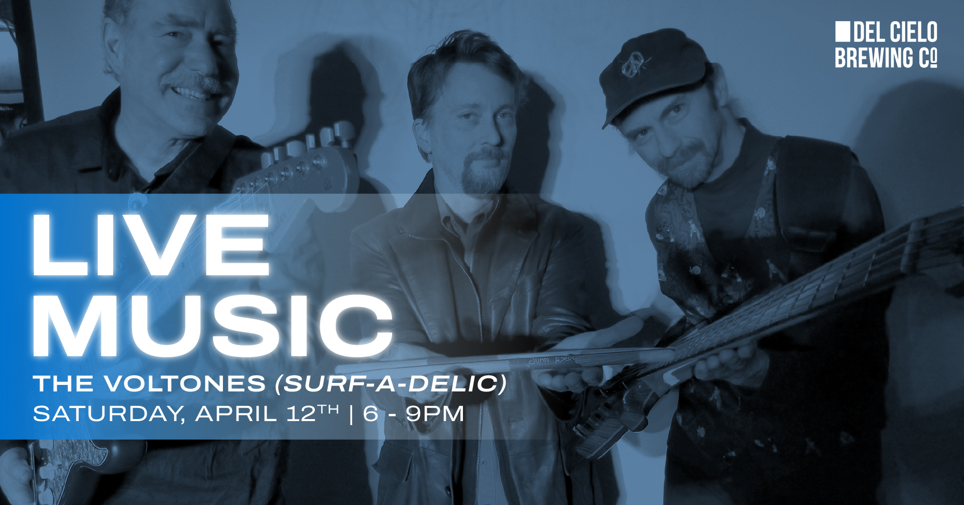 The Voltones surf-a-delic april 12th 6-9PM