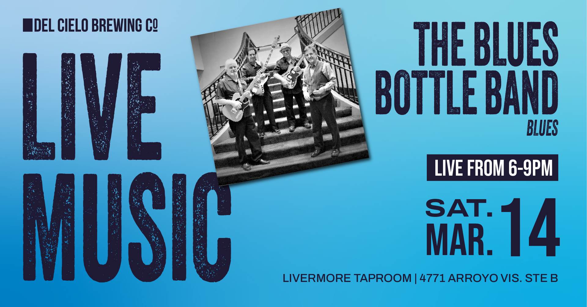 Blues Bottle Band in LVM 3/14 at 6pm