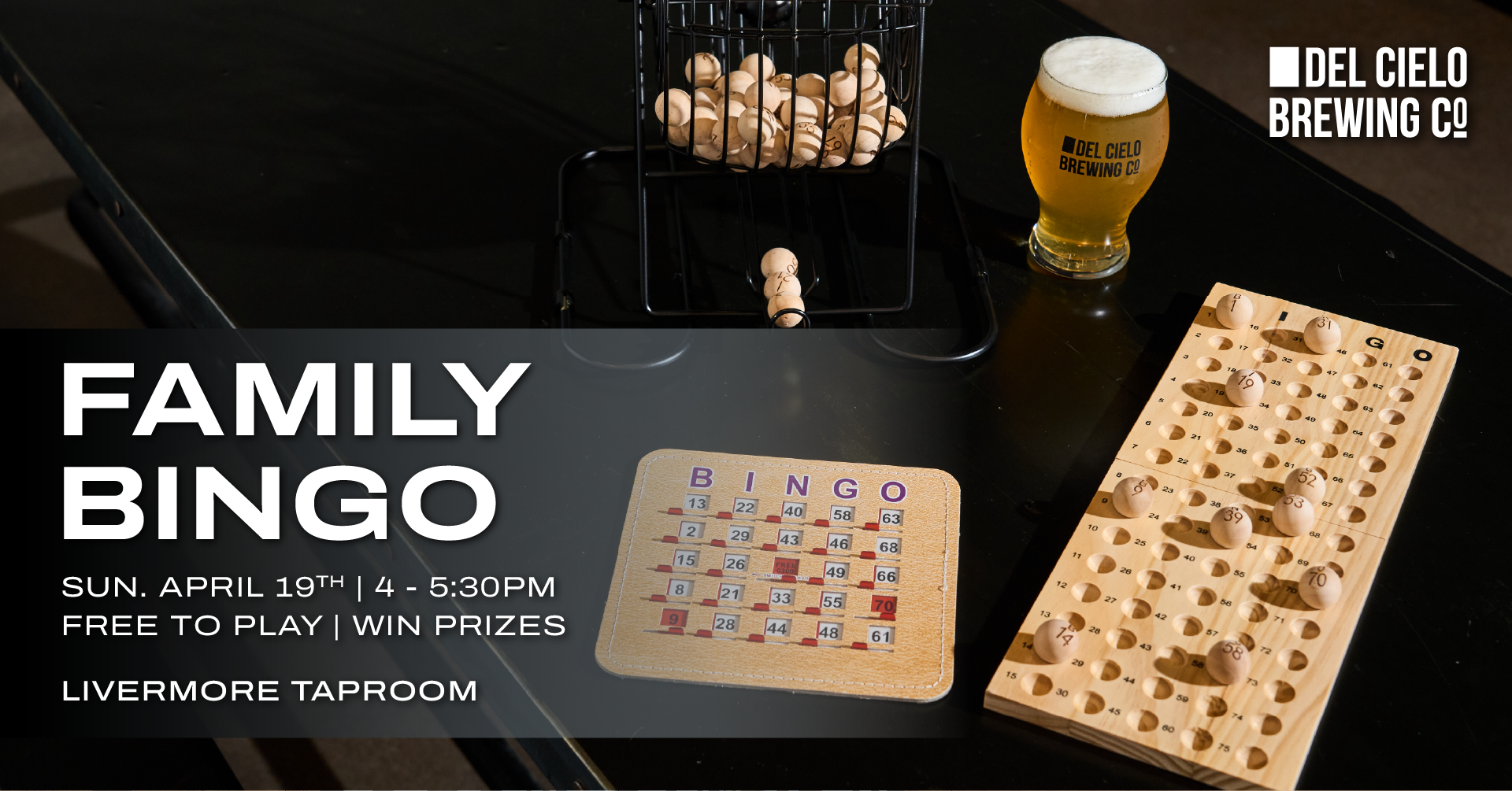 family bingo in LVM on 4/19 at 4pm