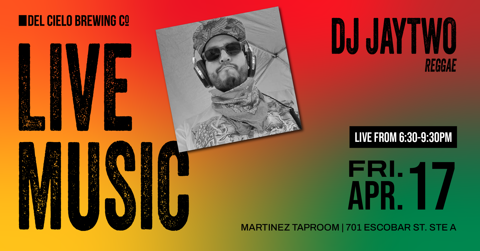 dj jaytwo reggae fest at mtz on 4/17 at 6:30pm
