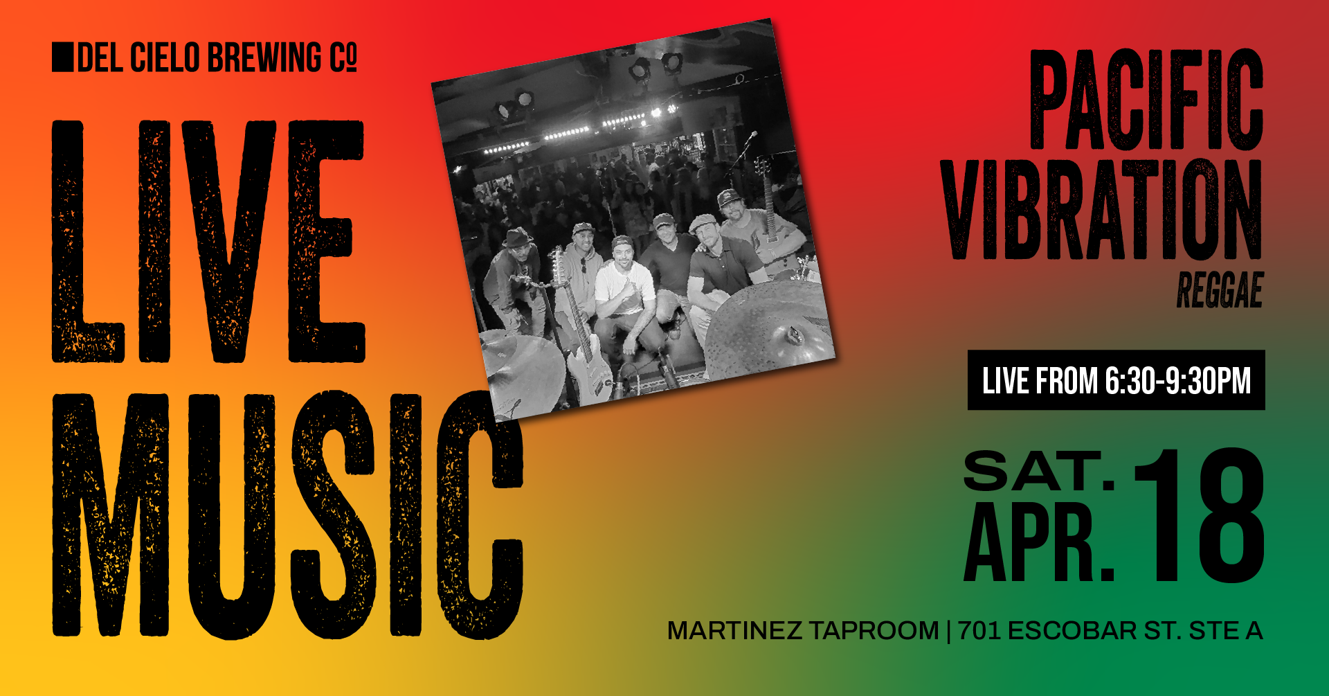 pacific vibration in mtz on 4/18 at 6:30pm