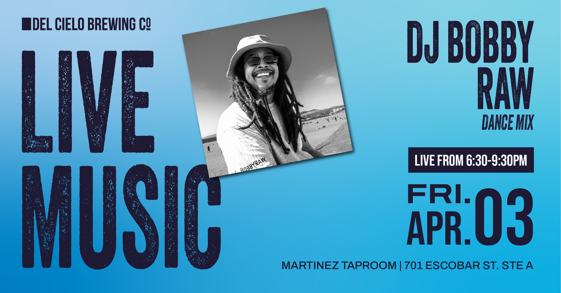 dj bobby raw in mtz on 4/3 at 6:30pm