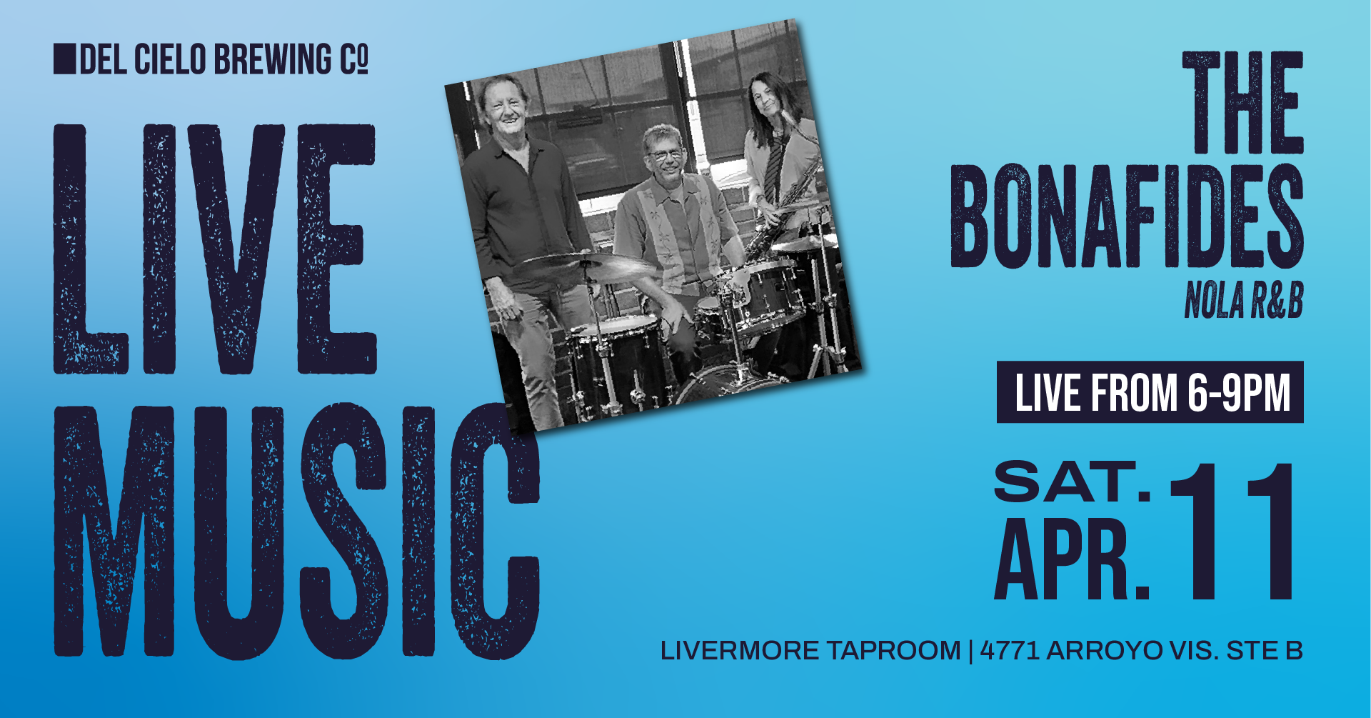 The Bonafides in LVM playing NOLA r&b 4/11 at 6pm