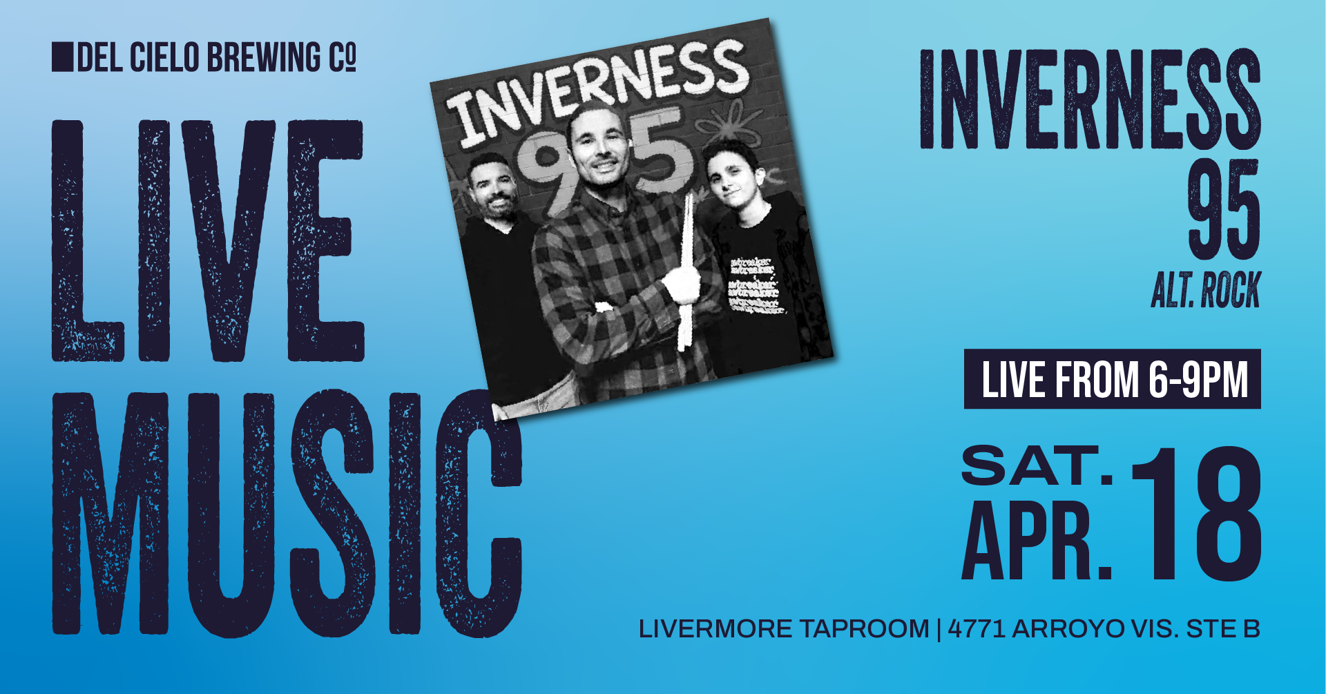 inverness95 alt rock in LVM on 4/18 at 6PM