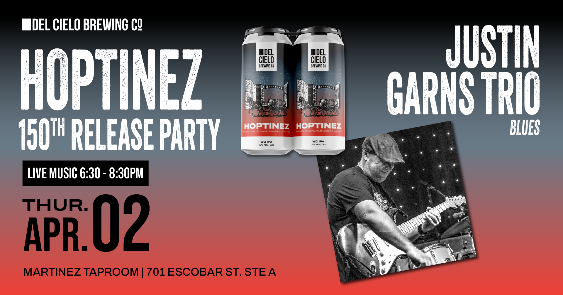 hoptinez special edition release party 4/2 at 6:30pm with justin garns