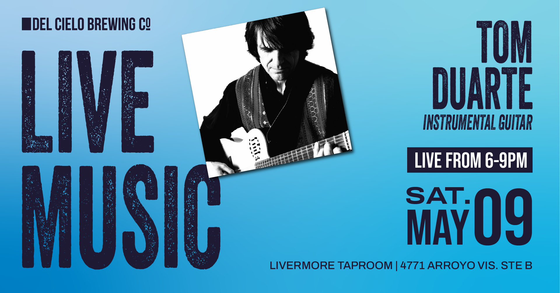 Tom Duarte playing in LVM on May 9th at 6pm
