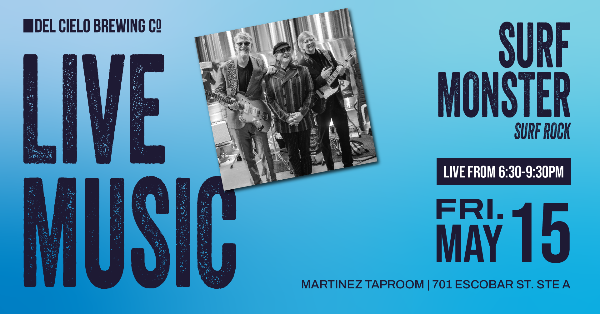 Surf Monster in MTZ on may 15th at 6:30PM