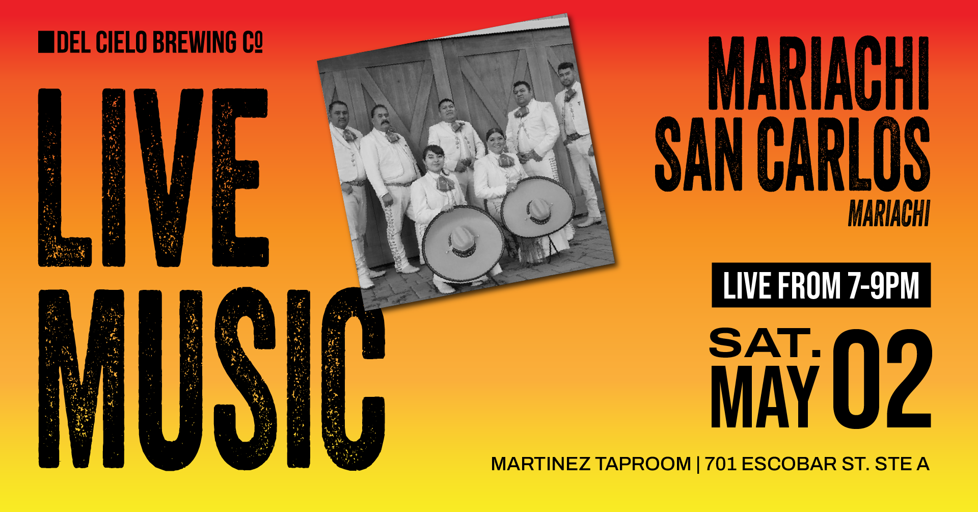 Mariachi San Carlos playing in MTZ on May 2nd at 7PM