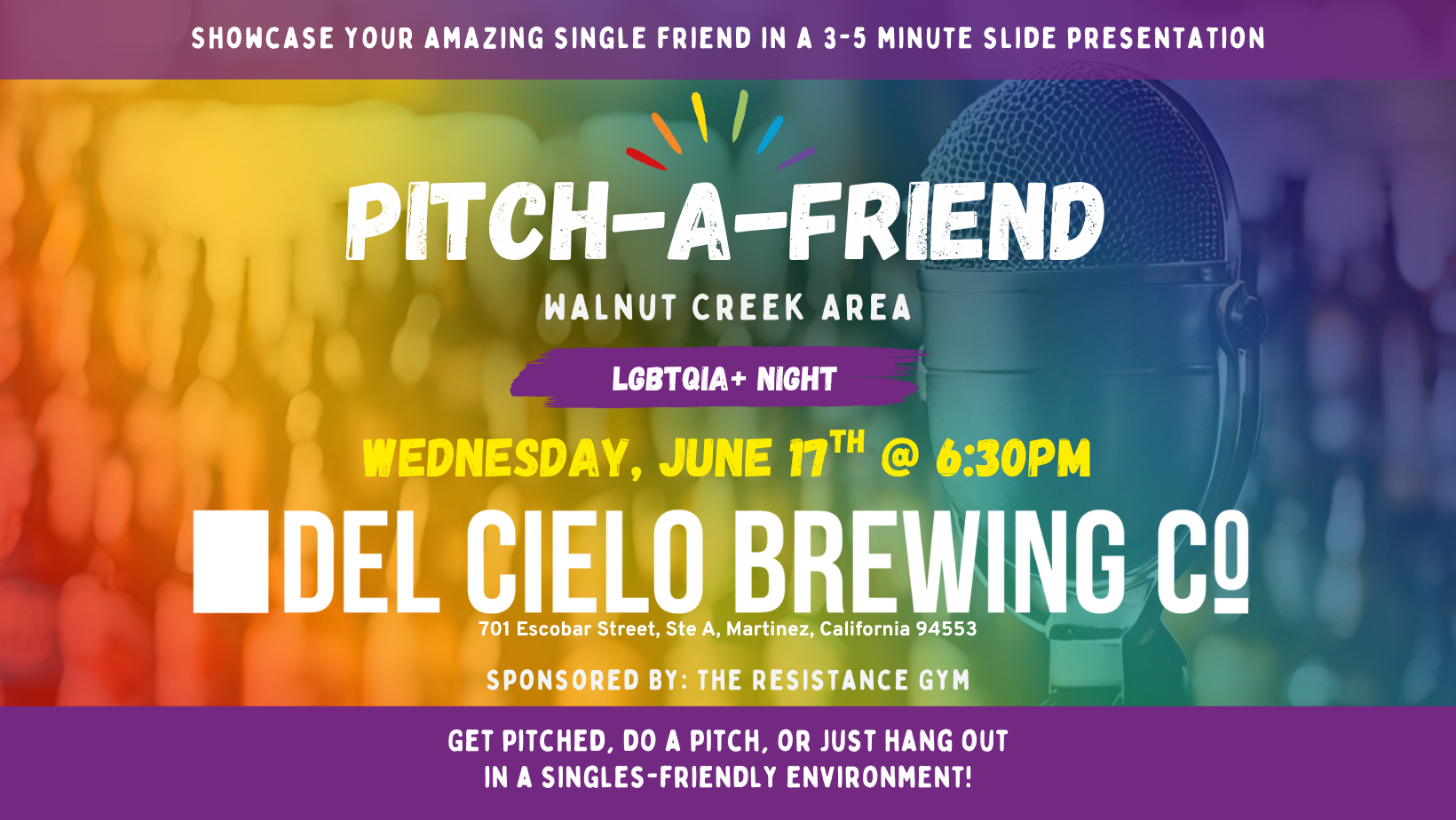 pitch-a-friend pride event on june 17th in MTZ at 6:30PM