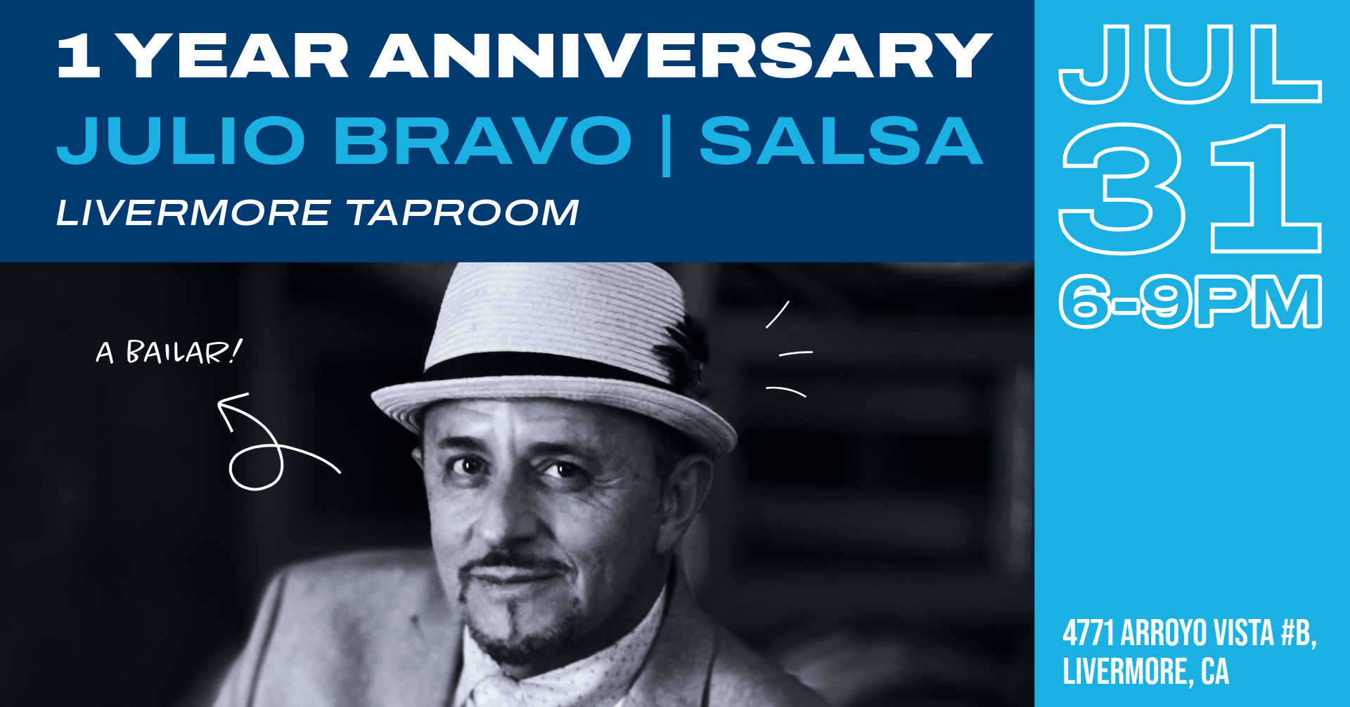 Julio Bravo Salsa Night DCB Livermore Anniversary 7/31