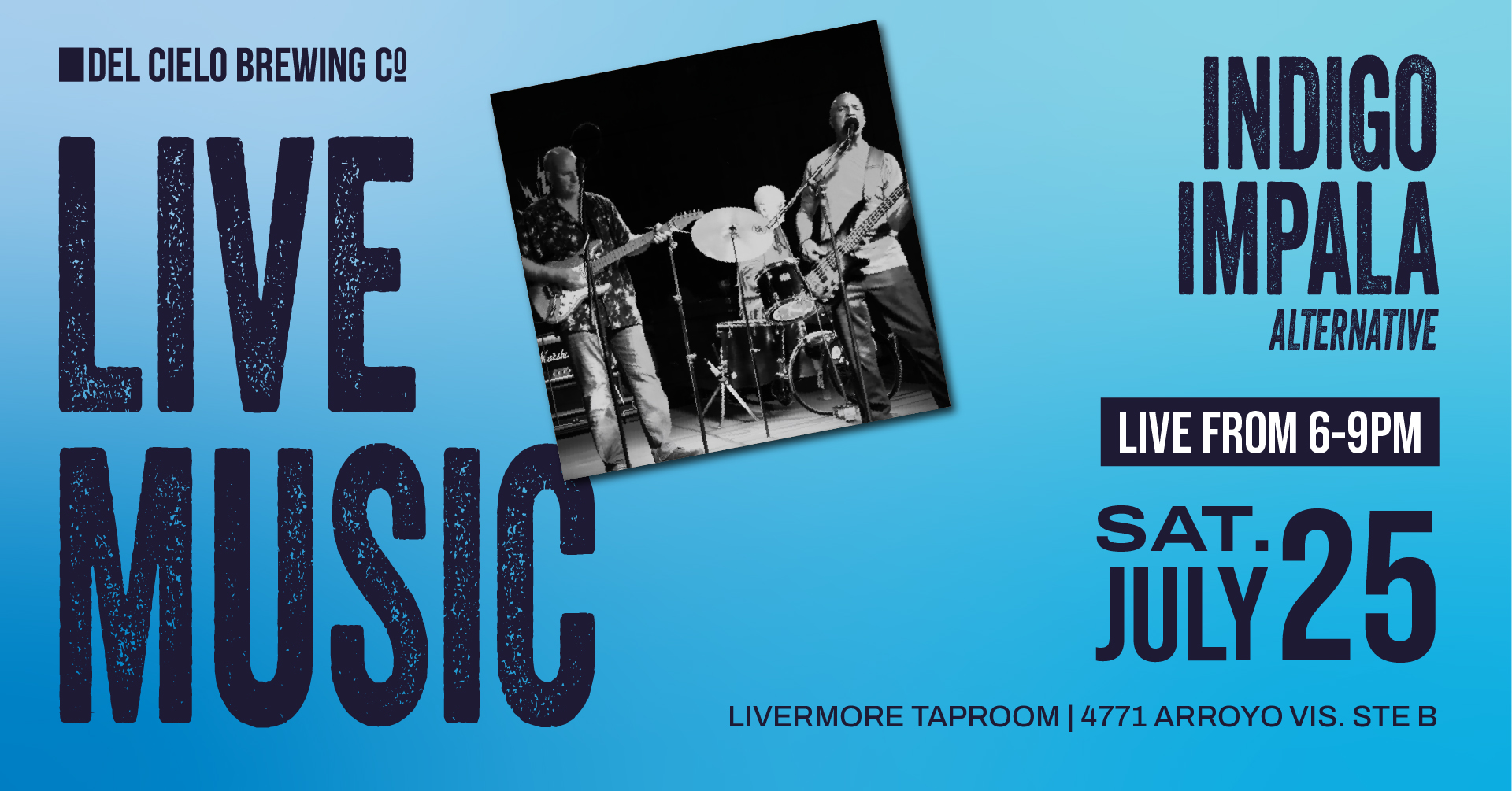 indigo impala in LVM on july 25th at 6pm