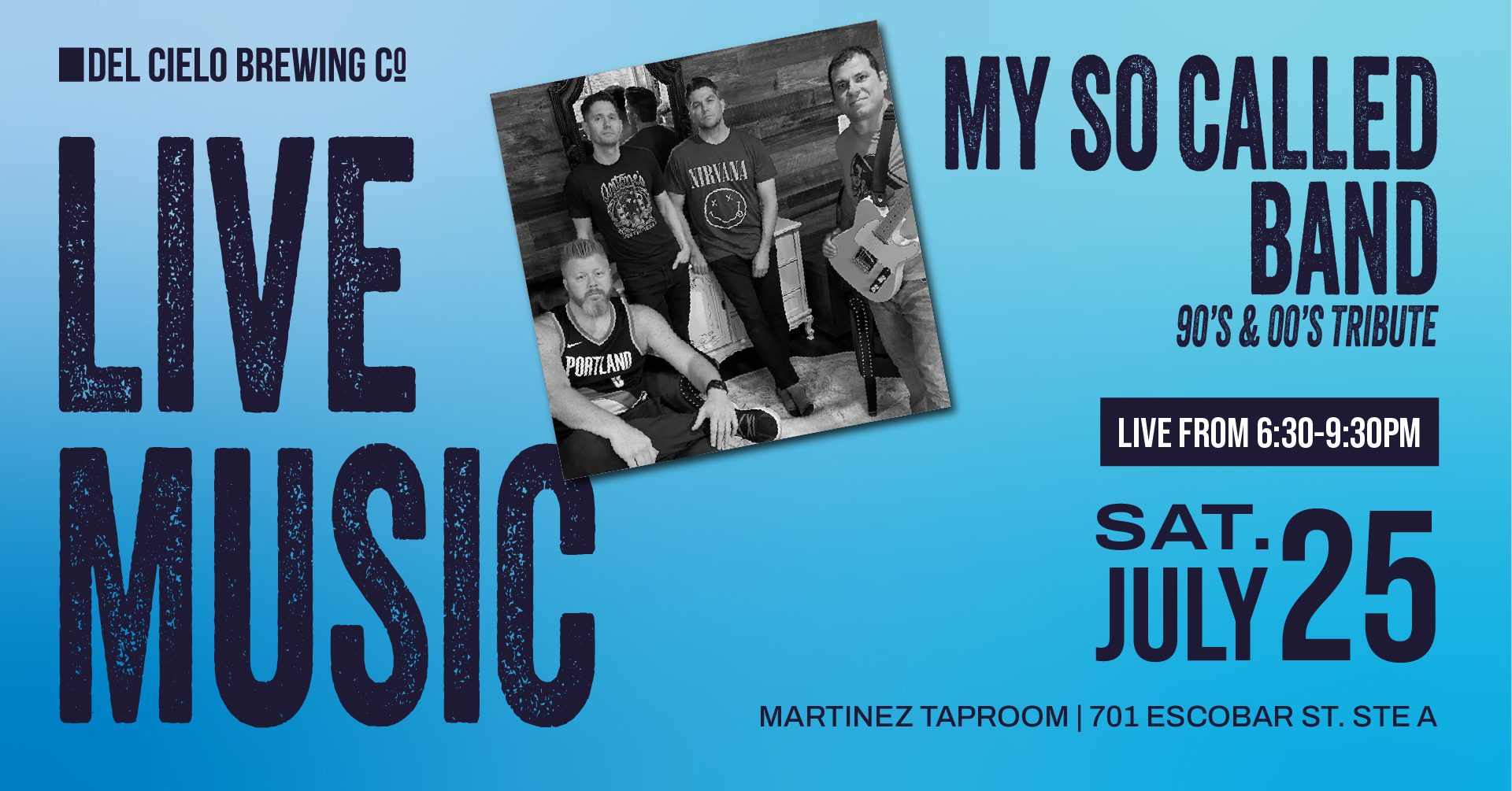 my so called band in MTZ on july 25th 6:30PM