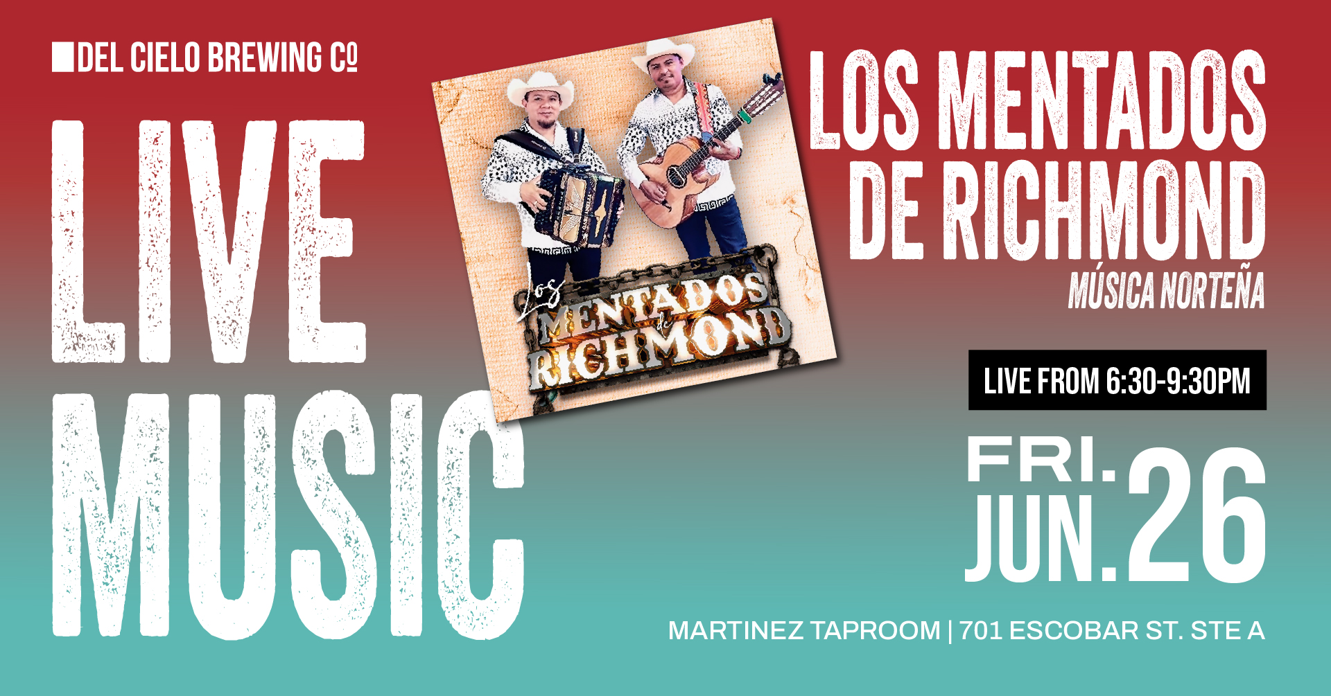 los mentados de richmond playing in mtz on june 26th at 6:30pm