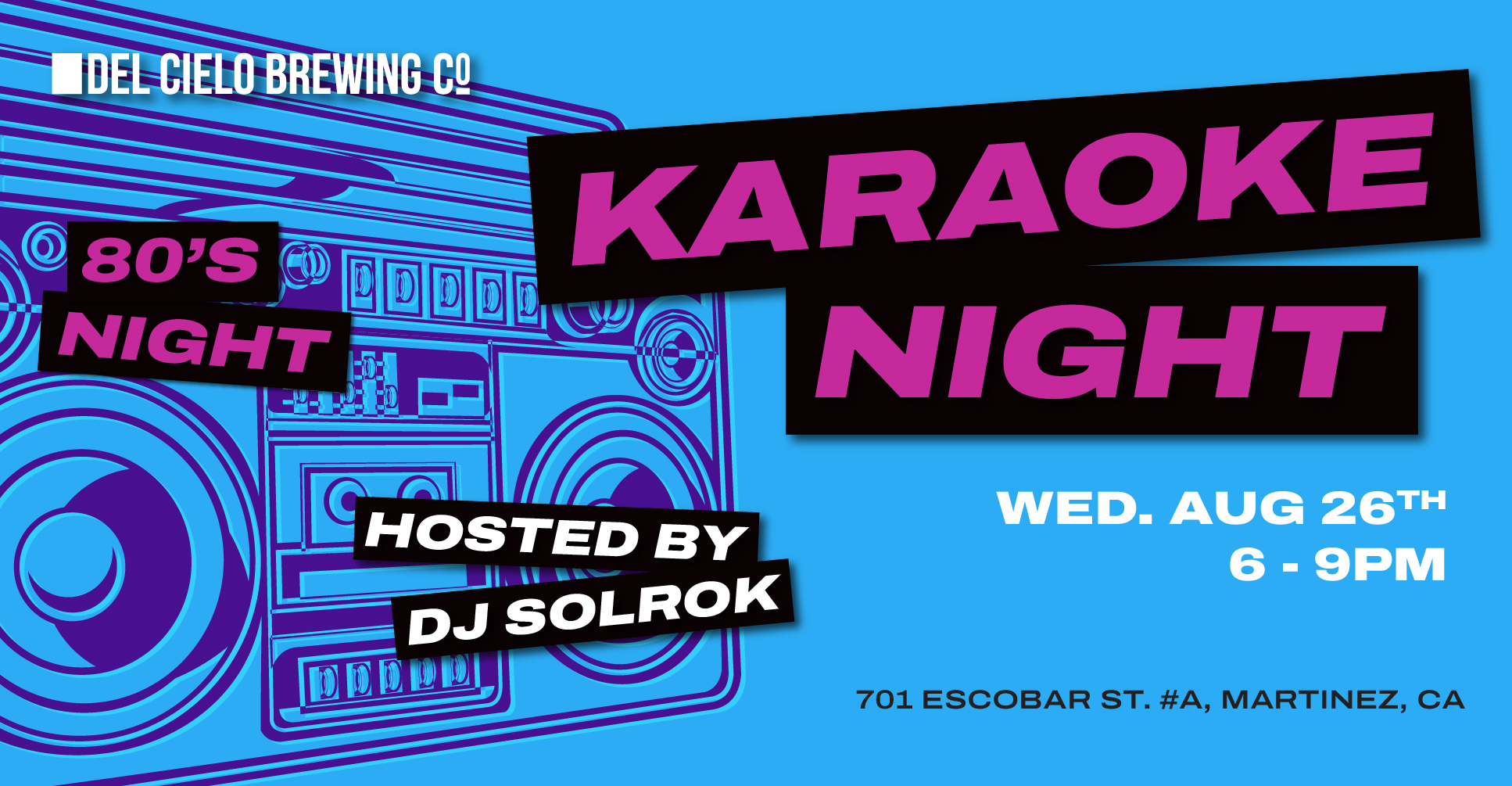 80's themed karaoke night in mtz on 8/26 6pm