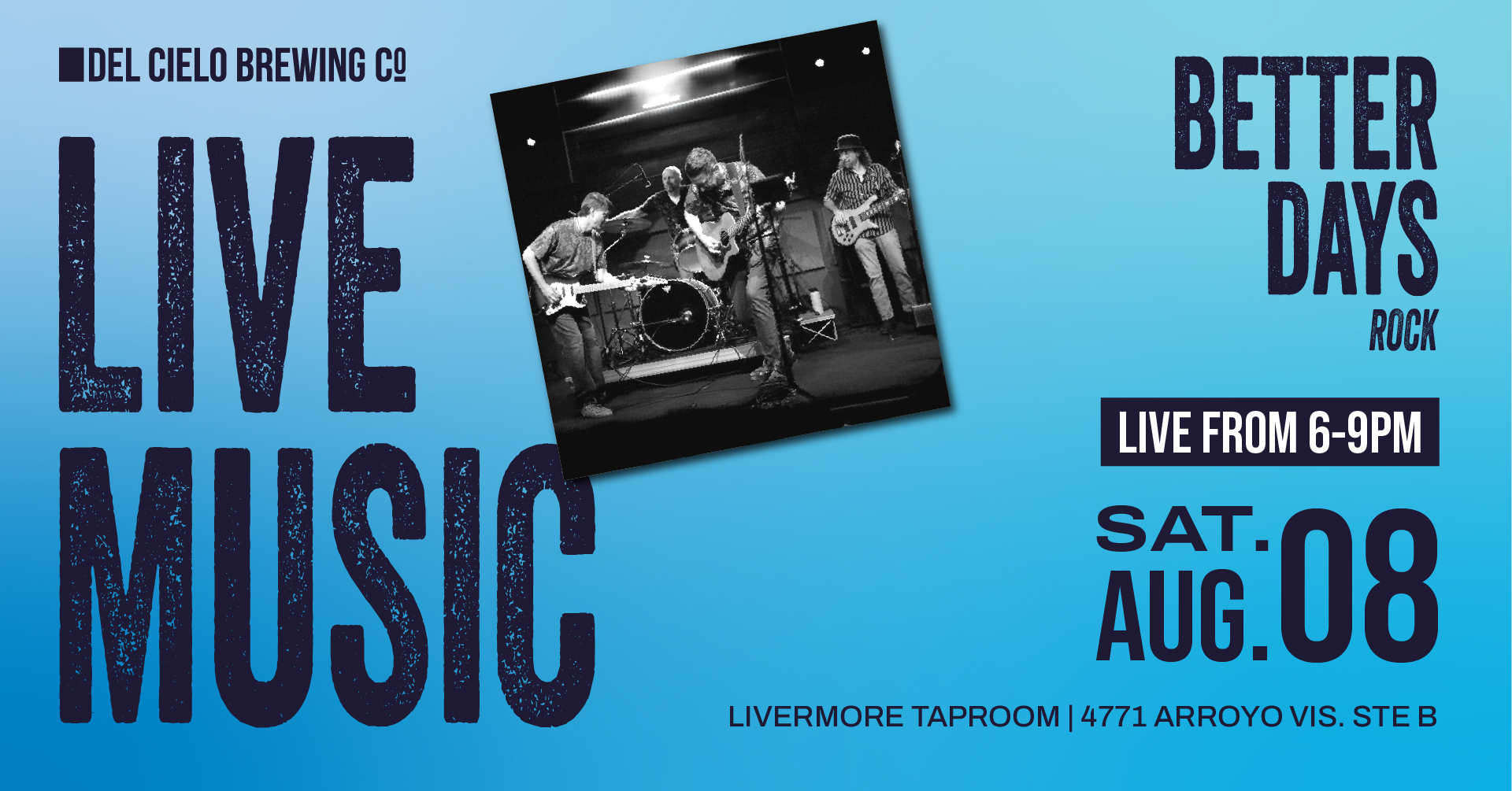 live music with better days in LVM 8/8 6PM