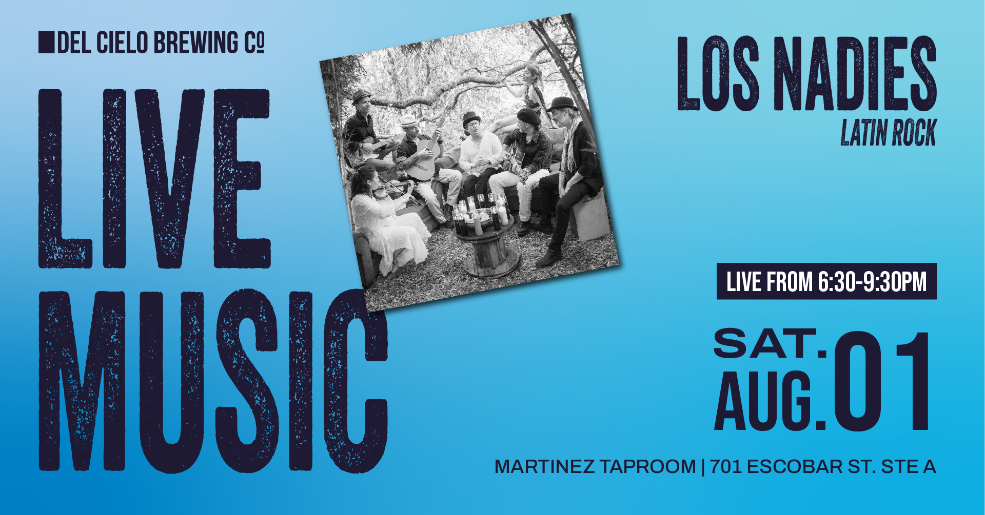 los nadies latin rock in MTZ on 8/2 6:30PM