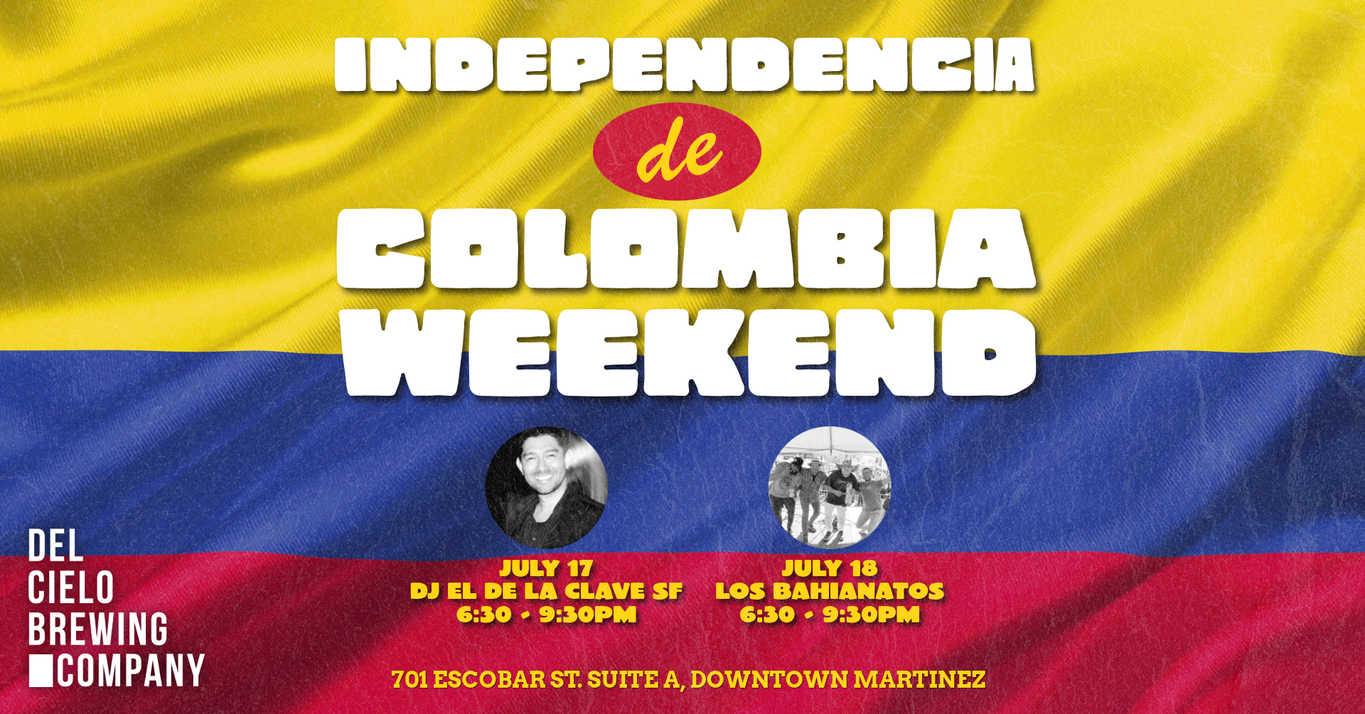 independence of colombia weekend with live music and food specials in MTZ